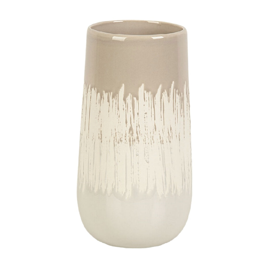 Modern Elegance Two-Tone Ceramic Vase - Stylish Home Decor Accessory