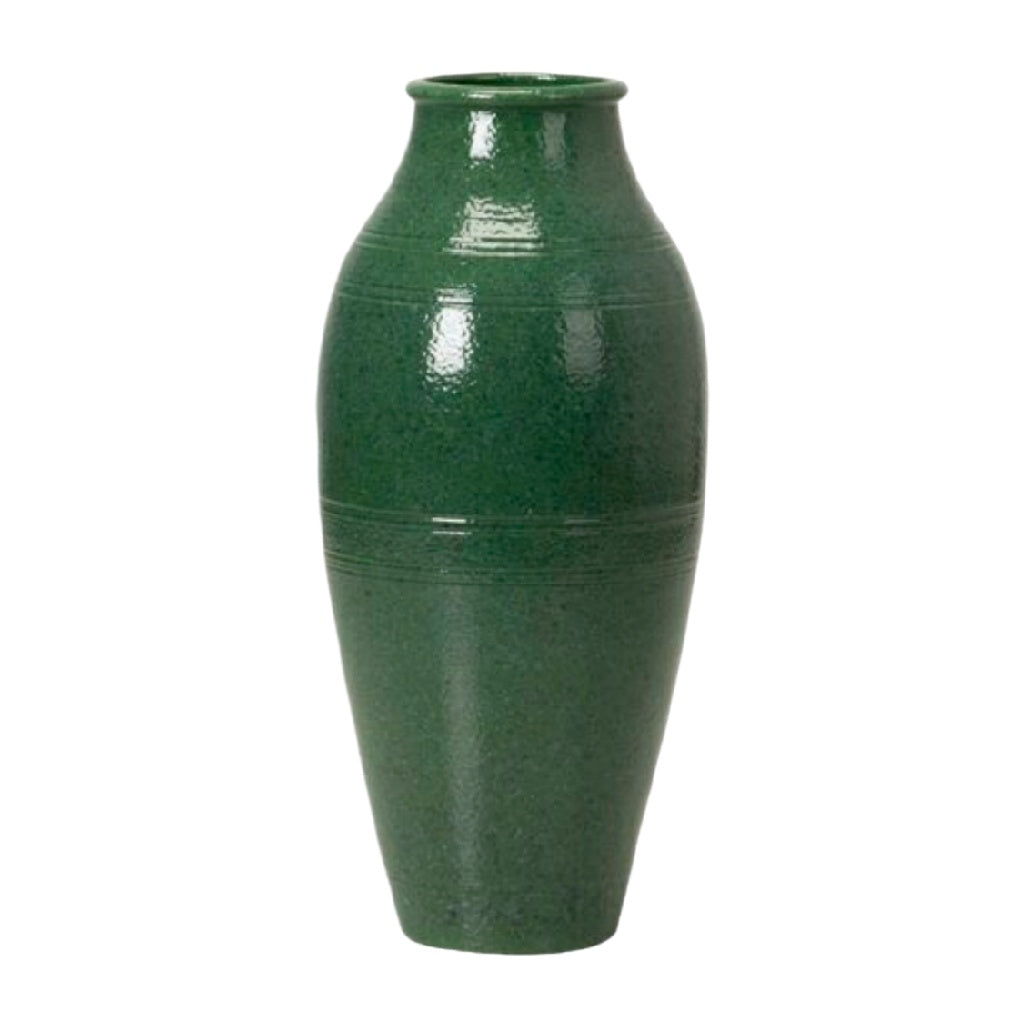 Elegant Green Ceramic Vase - Modern Home Decor Accent**