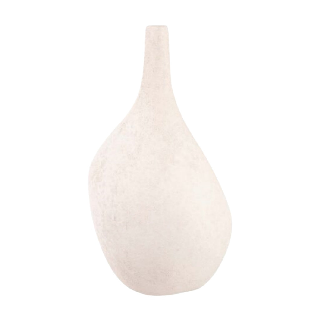 Minimalist White Ceramic Vase - Modern Decorative Flower Holder