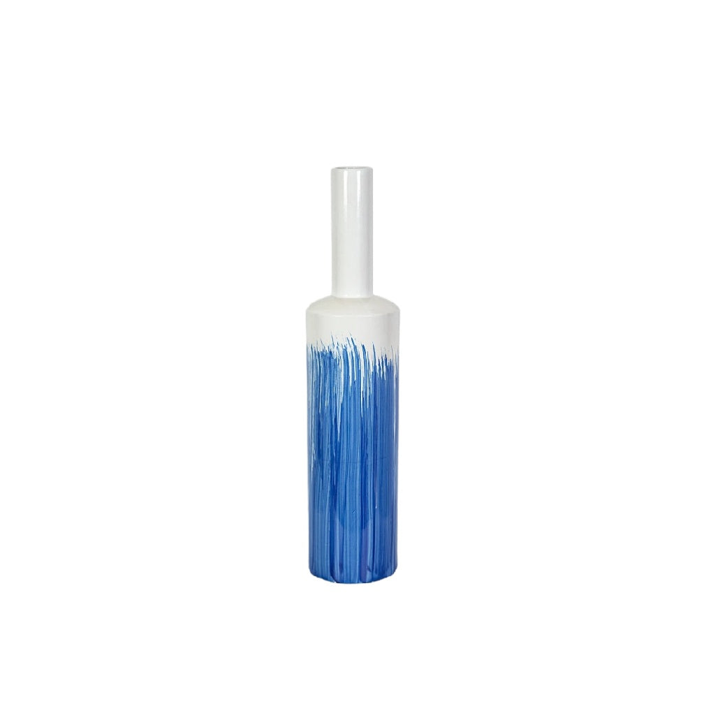 Elegant Blue Gradient Ceramic Vase - Modern Home Decor